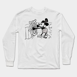 Mickey at the Helm - Steamboat Willie Tribute Long Sleeve T-Shirt